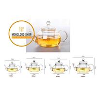 Gambar Tea Pot Teko Teh Kaca Saringan Glass Maker Kopi Teapot Infuser 400 ml - 400 ml dari Moncloud Shop undefined 5 Tokopedia