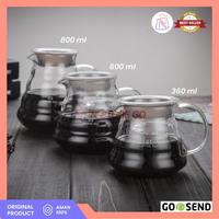 Gambar Teko Kopi Coffee Maker Pot V60 Drip Kettle Teko Kaca Saring - 600 ml dari N STORE undefined 1 Tokopedia
