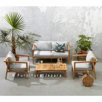 Gambar kursi tamu jati minimalis modern set murah kayu jati jepara model dari Homesmeubel undefined 1 Tokopedia