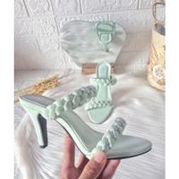 Gambar AR_ (BISA COD) High heels 9cm sandal hak tinggi kepang ban 2 hils dari siskawidowati undefined 4 Tokopedia
