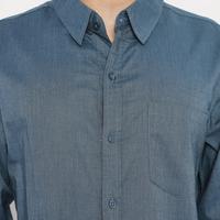 Gambar FICHINO Kemeja Pria Basic Polos Lengan Panjang Biru Misty - S dari Fichino Shop undefined 5 Tokopedia