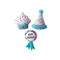 Gambar Fringe Studio Plush Dog Toy Set, Happy BARK-Day!, 3 Piece Set dari Pets USA undefined 1 Tokopedia