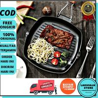 Gambar Square Grill Pan 20 Cm Teflon Wajan BBQ Bakaran Sate Serbaguna murah dari LakuSaja Store undefined 1 Tokopedia