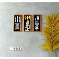 Gambar Set Ruang makan - Hiasan dinding doa sebelum & sesudah makan/ wall art dari Timandco undefined 2 Tokopedia