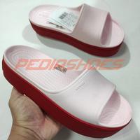 Gambar Sandal Crocs Platform Wedges Slide 5cm Original Sandal Wedges Wanita - Pink, W5 dari Pediashoes undefined 2 Tokopedia