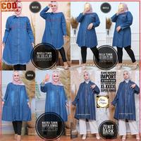 Gambar Baju Wanita Dewasa Tunik Jeans Jumbo Ld 120 Ld 130 Ld 140 Ld 150 dari Uniquo Store undefined 1 Tokopedia