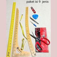 Gambar Penggaris pola jahit 1 set / isi 9 jeniss / peralatan jahit dari alat jahit salamah undefined 1 Tokopedia