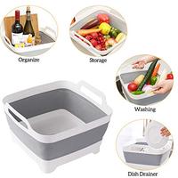 Gambar Collapsible Dish Basin 9L(2.4Gallon) with Draining Plug dari Home and Kitchen USA undefined 1 Tokopedia