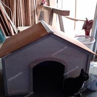 Gambar rumah kucing kayu 80x50x65 dari BUMI LESTARI IND undefined 3 Tokopedia