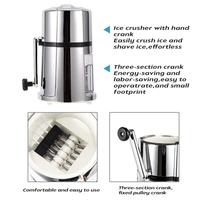 Gambar Stainless Steel Ice Shaver Hand Crank Manual Ice Crusher dari Home and Kitchen USA undefined 1 Tokopedia