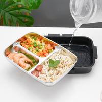 Gambar Lunch Box Kotak Bekal Makan Bento Stainless 3 Grid Sendok dan Sumpit dari Afika Smarthome undefined 3 Tokopedia