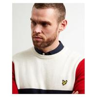 Gambar Lyle & Scott Colour Block Jumper (White/Navy/Red) Original dari Hiking Kaos undefined 3 Tokopedia