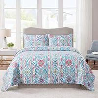Gambar SLPR Coral Pop 3-Piece Bedding Quilt Set - King with 2 Shams dari Home and Kitchen USA undefined 3 Tokopedia