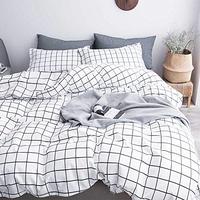Gambar Nanko Queen Duvet Cover Set Grid, 90x90 Soft Bedding Cover dari Home and Kitchen USA undefined 2 Tokopedia