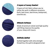 Gambar JML Quilt Set Queen, 3 Pieces Microfiber Queen Quilt Bedding Set dari Home and Kitchen USA undefined 5 Tokopedia