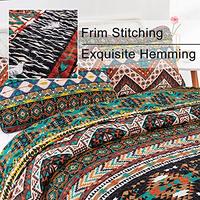 Gambar Boho Quilt Set Queen,Southwestern Stripe Bedding Set(90'x96') dari Home and Kitchen USA undefined 2 Tokopedia