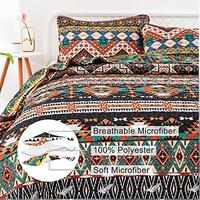 Gambar Boho Quilt Set Queen,Southwestern Stripe Bedding Set(90'x96') dari Home and Kitchen USA undefined 5 Tokopedia