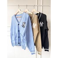 Gambar MLB Varsity Cardigan Jacket - Outerwear Pria Wanita Original Branded - Brown, L dari NINETEEN.ML undefined 4 Tokopedia