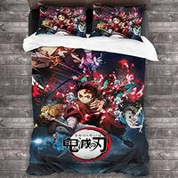 Gambar Anime Kimetsu No Yaiba Bedding Set Duvet Cover Set 3 Pieces dari Home and Kitchen USA undefined 3 Tokopedia