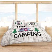 Gambar Luxury 4 Piece Bedding Set Queen Size, Happy Camping on Rustic dari Home and Kitchen USA undefined 4 Tokopedia