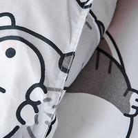 Gambar Cat Duvet Cover Queen, Yellow and Grey Cute Cartoon Cat Bedding Set dari Home and Kitchen USA undefined 5 Tokopedia