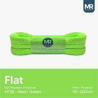 Gambar MR Shoelaces FP35 Hijau Neon Tali Sepatu Pipih Flat 7mm 90cm-200cm - 130cm, Mika Plastik dari MR Shoelaces Store undefined 1 Tokopedia
