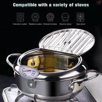Gambar Deep Fryer Pot Stainless Steel Japanese Style Fryer with a and Oil Dri dari Zulkika Store undefined 5 Tokopedia