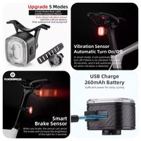 Gambar Lampu Belakang Sepeda Rockbros Q4 Smart Light Sensor Rear MTB Roadbike dari Megasports_NEW undefined 4 Tokopedia