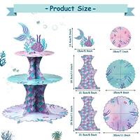 Gambar Mermaid Cake Stand 3 Tier Mermaid Party Supplies Mermaid Tail dari Home and Kitchen USA undefined 2 Tokopedia