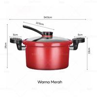 Gambar Panci Presto Teflon Pressure Cooker Pot Totipotent 3.5 Liter Melunakan - KUNING dari 1jahid undefined 2 Tokopedia