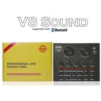 Gambar Soundcard V8 Mixer Audio USB External Sound Card V8 Live Bluetooth dari blackwoods undefined 4 Tokopedia