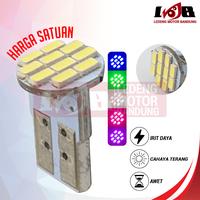 Gambar Luminos LED T10 10 Mata Lampu Senja Sein Speedometer Rem Maju Mundur - Putih dari Ledeng Motor Bandung undefined 1 Tokopedia