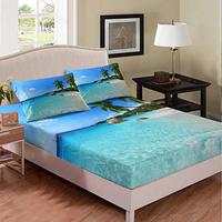 Gambar Ocean Fitted Sheet, Summer Beach Bedding Sets, Hawaiian dari Home and Kitchen USA undefined 4 Tokopedia