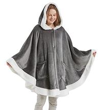 Gambar Cozy Sherpa Angel Wrap, Poncho Blanket Jacket dari Home and Kitchen USA undefined 5 Tokopedia