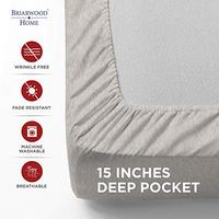 Gambar Briarwood Home Heather Jersey Sheet Set 4pc Heather Bedding Set dari Home and Kitchen USA undefined 5 Tokopedia