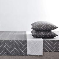 Gambar Wake In Cloud-Gray Sheet Set, 100% Cotton Bedding(4pcs, Queen Size) dari Home and Kitchen USA undefined 5 Tokopedia