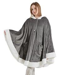 Gambar Cozy Sherpa Angel Wrap, Poncho Blanket Jacket dari Home and Kitchen USA undefined 1 Tokopedia