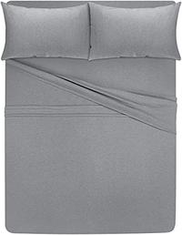 Gambar Utopia Bedding Queen Sheet Set - Jersey Knit Sheets 4 Piece dari Home and Kitchen USA undefined 1 Tokopedia