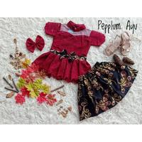 Gambar KEBAYA KUTU BARU BRUKAT PEPLUM AYU ANAK WARNA MAROON - 2-4th dari MEGHANA.ID undefined 1 Tokopedia