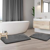 Gambar Clara Clark Bathroom Rugs, Ultra Soft-17 x 24 / 20 x 32, Solid Grey dari Home and Kitchen USA undefined 3 Tokopedia