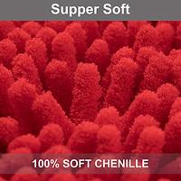 Gambar 3 Pieces Bathroom Rugs, Anti-Slip Chenille Bath Rug(RED) dari Home and Kitchen USA undefined 3 Tokopedia
