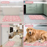 Gambar Bathroom Rugs and Mats Sets 2 Piece,Non Slip(16'x24'+20'x32',Pink) dari Home and Kitchen USA undefined 1 Tokopedia