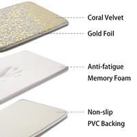 Gambar White Memory Foam Bath Mat Gold Decor Bathroom Rugs Non Slip dari Home and Kitchen USA undefined 3 Tokopedia