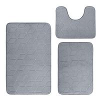 Gambar Bath Mat Rug 3 Piece Set, Large, Small and Contour-Grey dari Home and Kitchen USA undefined 4 Tokopedia