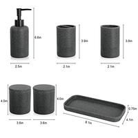 Gambar zccz Bathroom Accessories Set 6 Pcs - Lotion Soap Dispenser dari Home and Kitchen USA undefined 4 Tokopedia