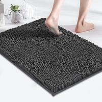 Gambar MAYSHINE Soft Plush Microfiber Bathroom Rug(Charcoal Gray, 17x24) dari Home and Kitchen USA undefined 5 Tokopedia