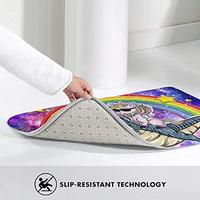 Gambar Bathroom Rugs Bath Mat Galaxy and Unicorn Riding Dinosaur dari Home and Kitchen USA undefined 4 Tokopedia