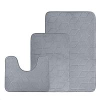 Gambar Bath Mat Rug 3 Piece Set, Large, Small and Contour-Grey dari Home and Kitchen USA undefined 1 Tokopedia