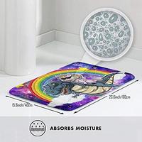 Gambar Bathroom Rugs Bath Mat Galaxy and Unicorn Riding Dinosaur dari Home and Kitchen USA undefined 2 Tokopedia