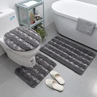Gambar Bathroom Rug Sets 3 Piece Anti-Slip & Absorbent Bath Mats dari Home and Kitchen USA undefined 1 Tokopedia